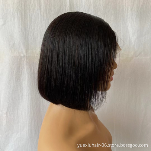 Factory Cheap Short Wigs Bob Cut T Part 13*4*1 HD Transparent 13*6*1 Bob Lace Frontal Wig Human Hair